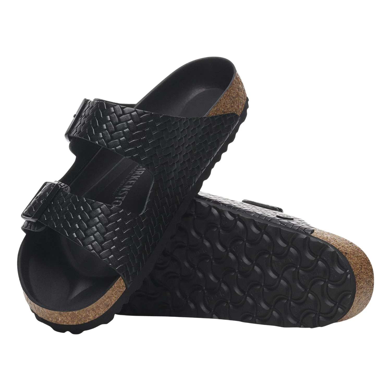 Arizona Rivet Logo Natural Leather - Woven Embossed Black - Image 3
