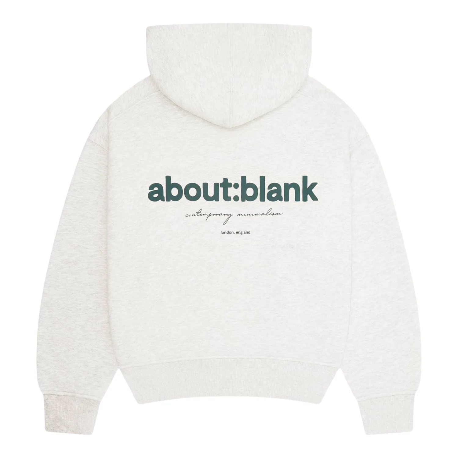 Box Hoodie - Grey Marl/Epsom Green