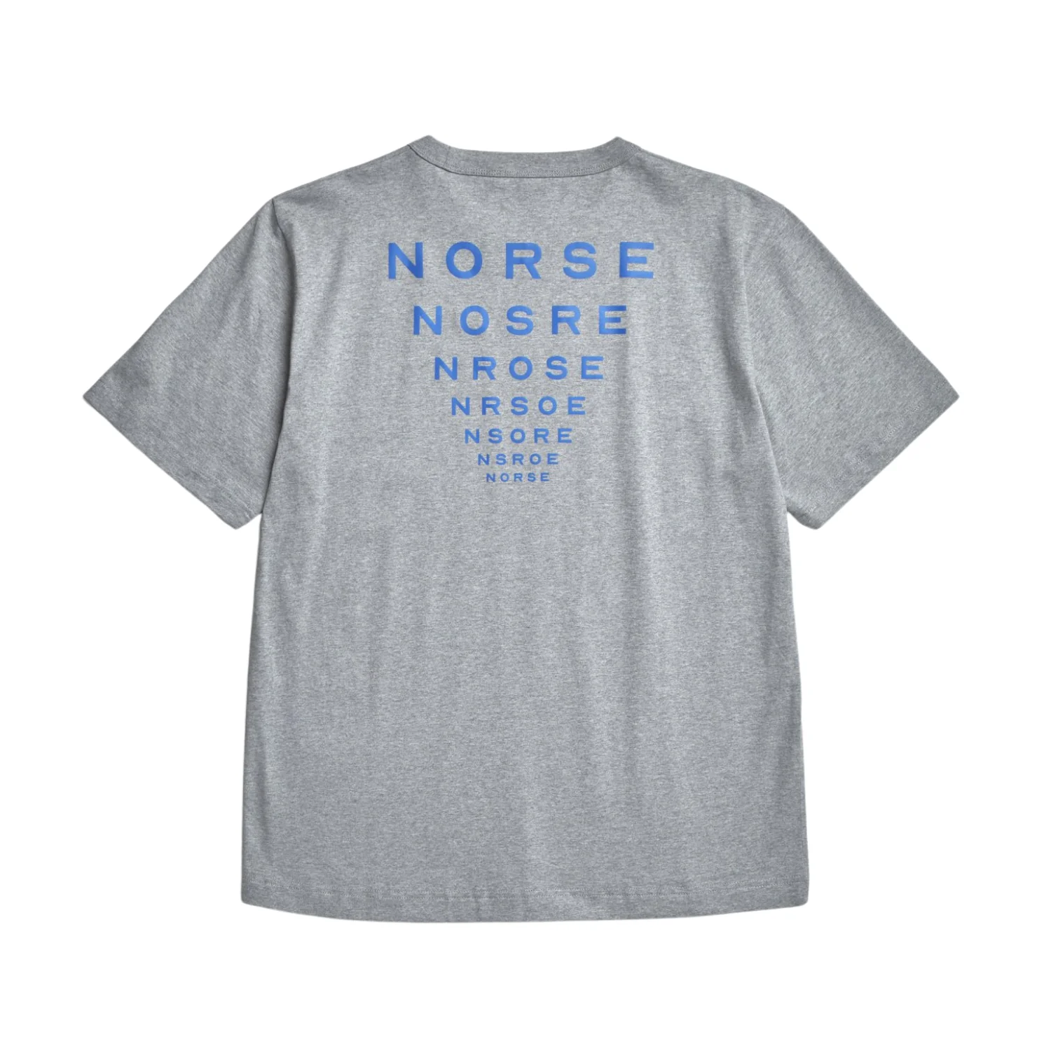 Holger Organic Optic Print T-Shirt - Grey Melange