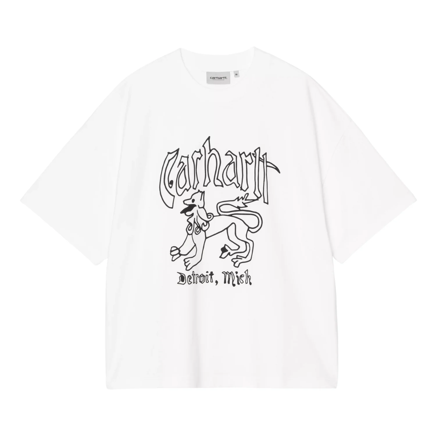 S/S Hackwork T-Shirt - White Heavy Stone Wash