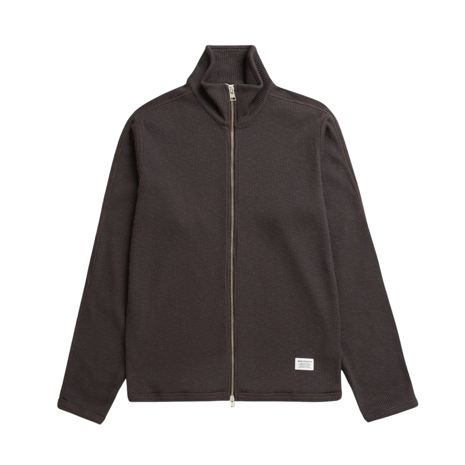 Teno Military Rib Zip Cardigan - Shale