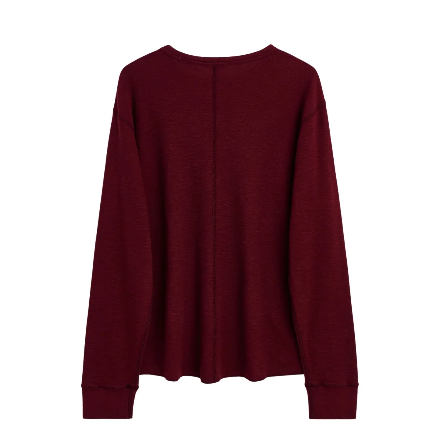 Waffle Tee LS - Burgundy - Image 2