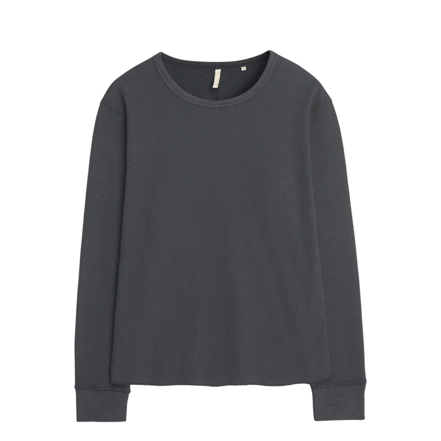 Waffle Tee LS - Washed Black