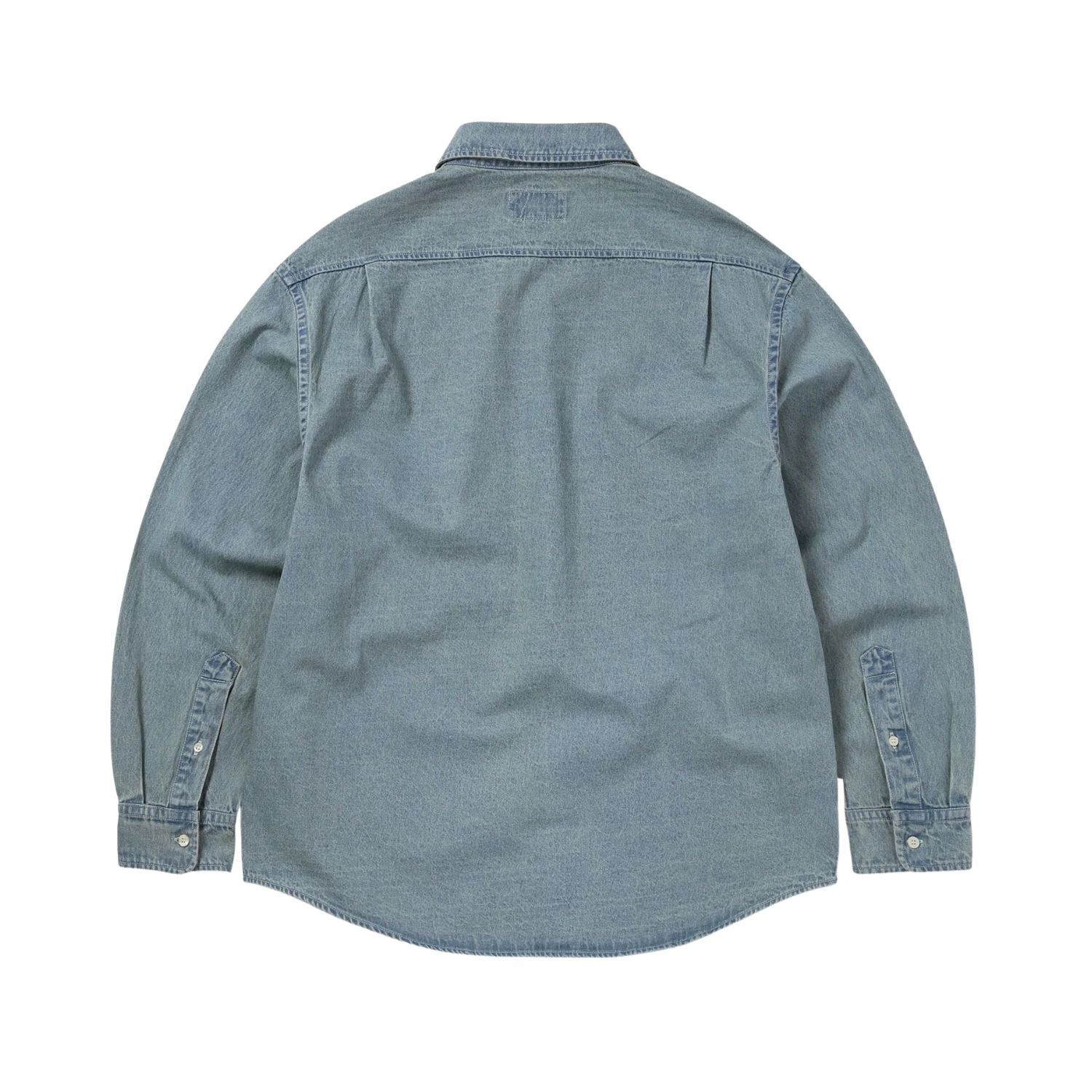 Washed Denim Shirt - Washed Blue - Image 2