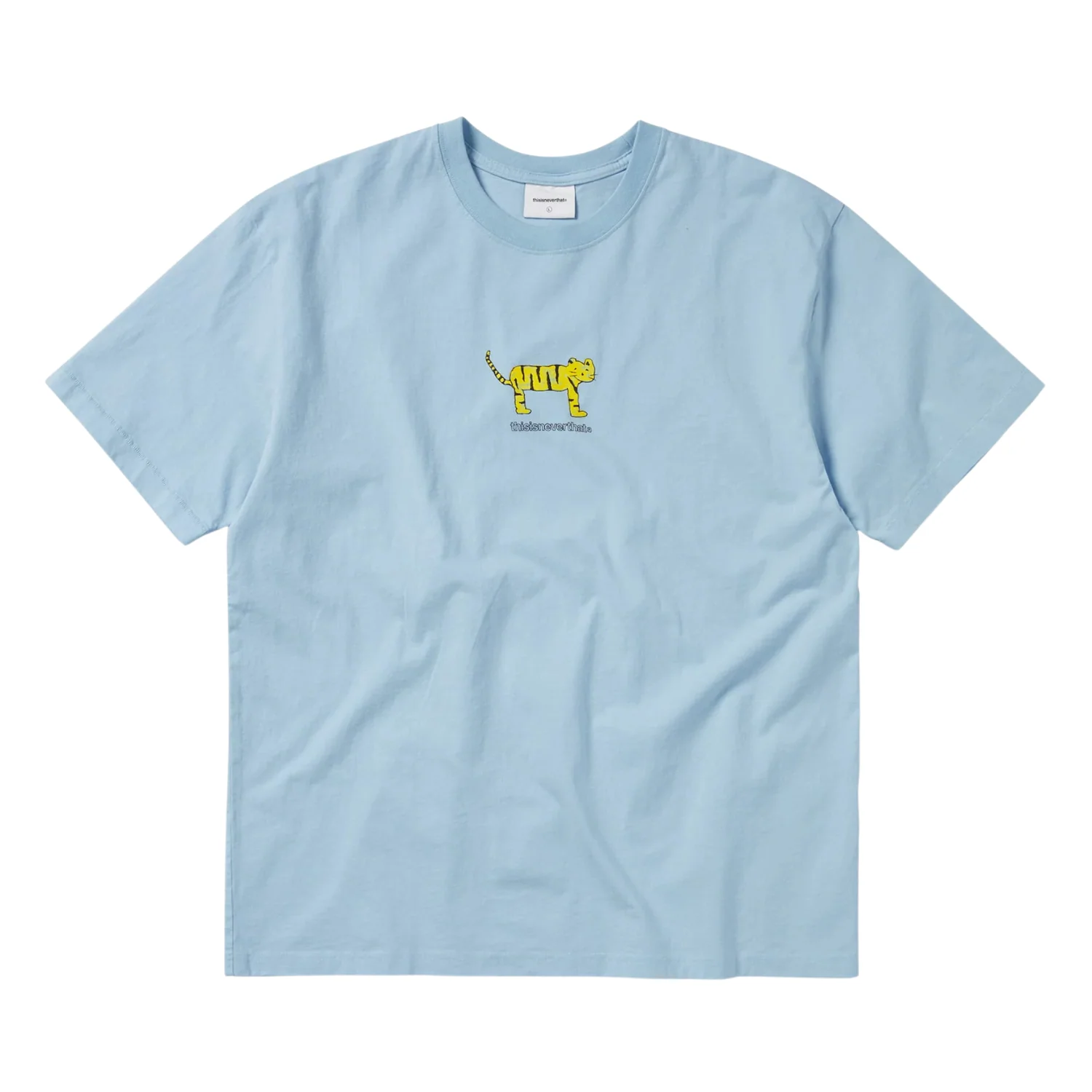 Yellow Cat Tee - Sky Blue